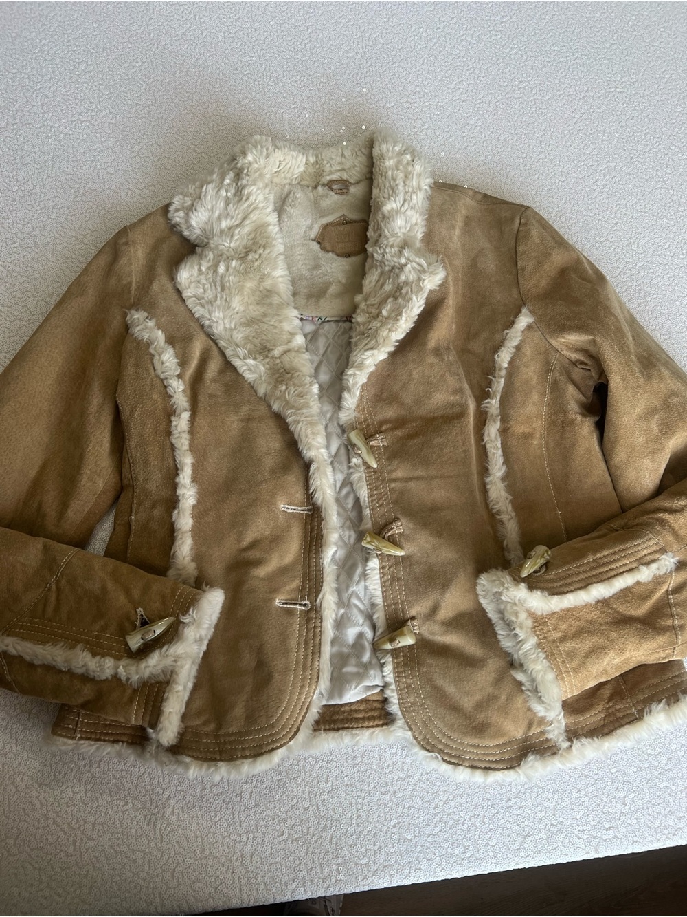 Wilsons Leather Tan Faux Shearling Jacket